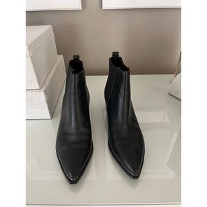 Marc Fisher black ankle boots with pointy toe
